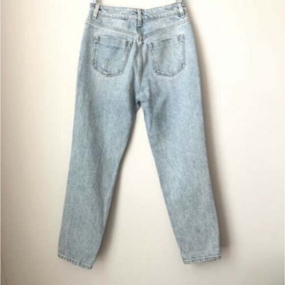 ASOS Distressed Straight Leg Jeans Rigid Denim Light Wash 25 - Picture 3 of 9
